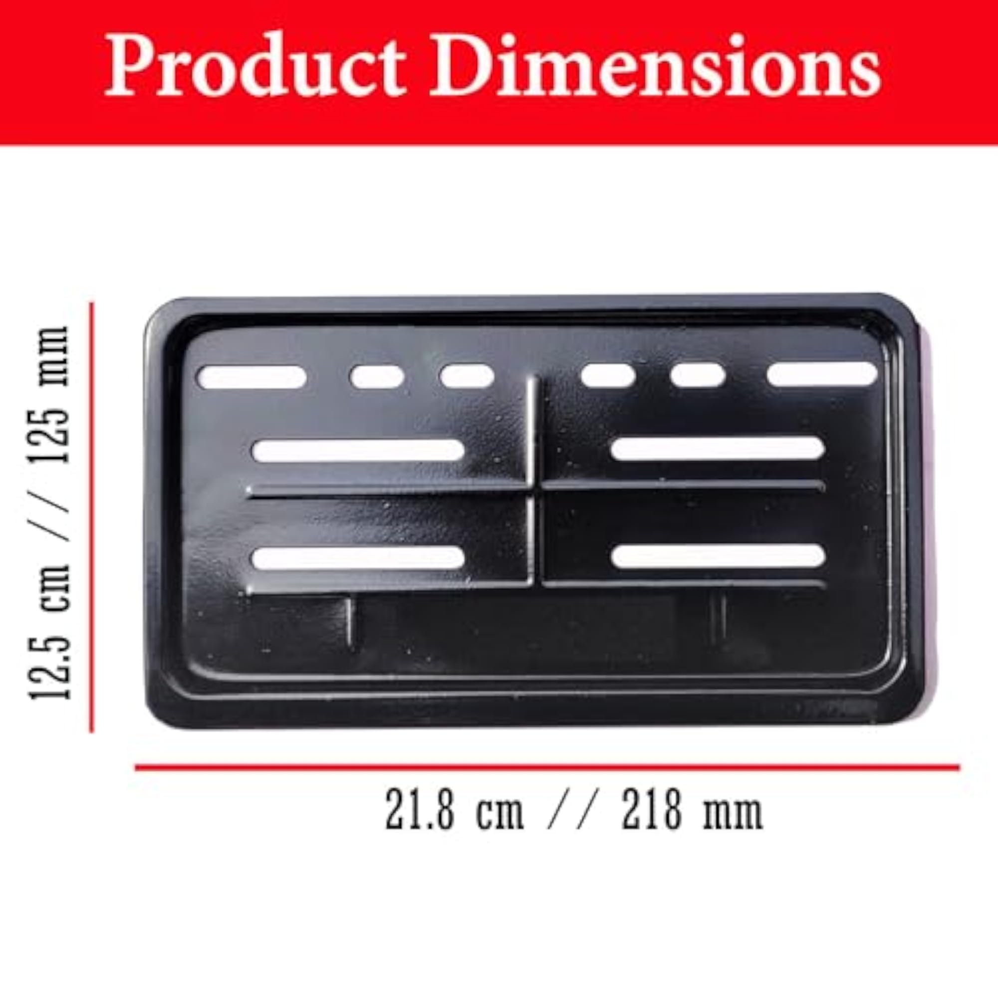 High Security Metal Number Plate Frame for Motorbikes, Set of 2